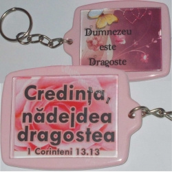 Breloc rama  roz Credinta, nadejdea, dragostea